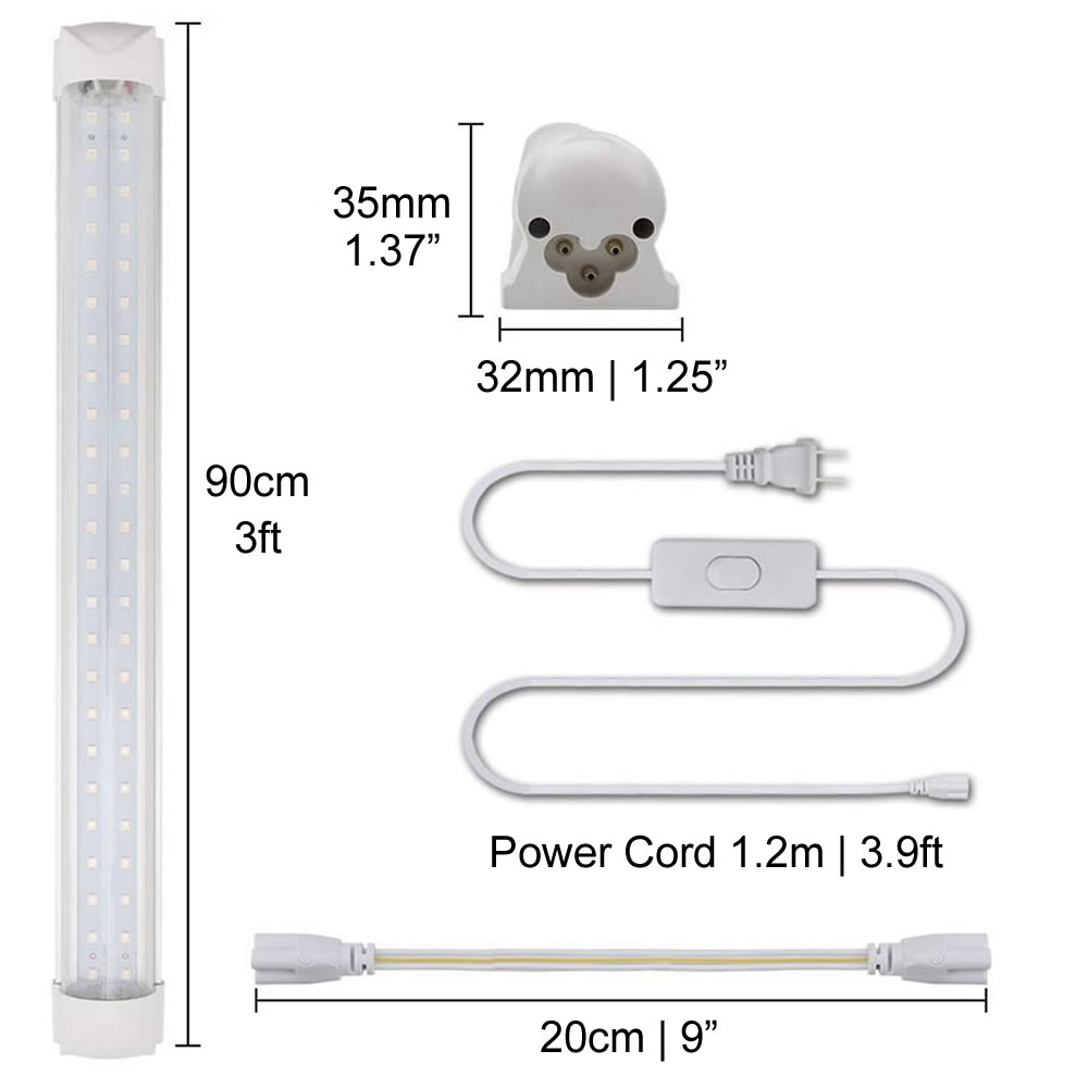 LED Grow Light Strips, 90cm, Pack of 9: image 2
