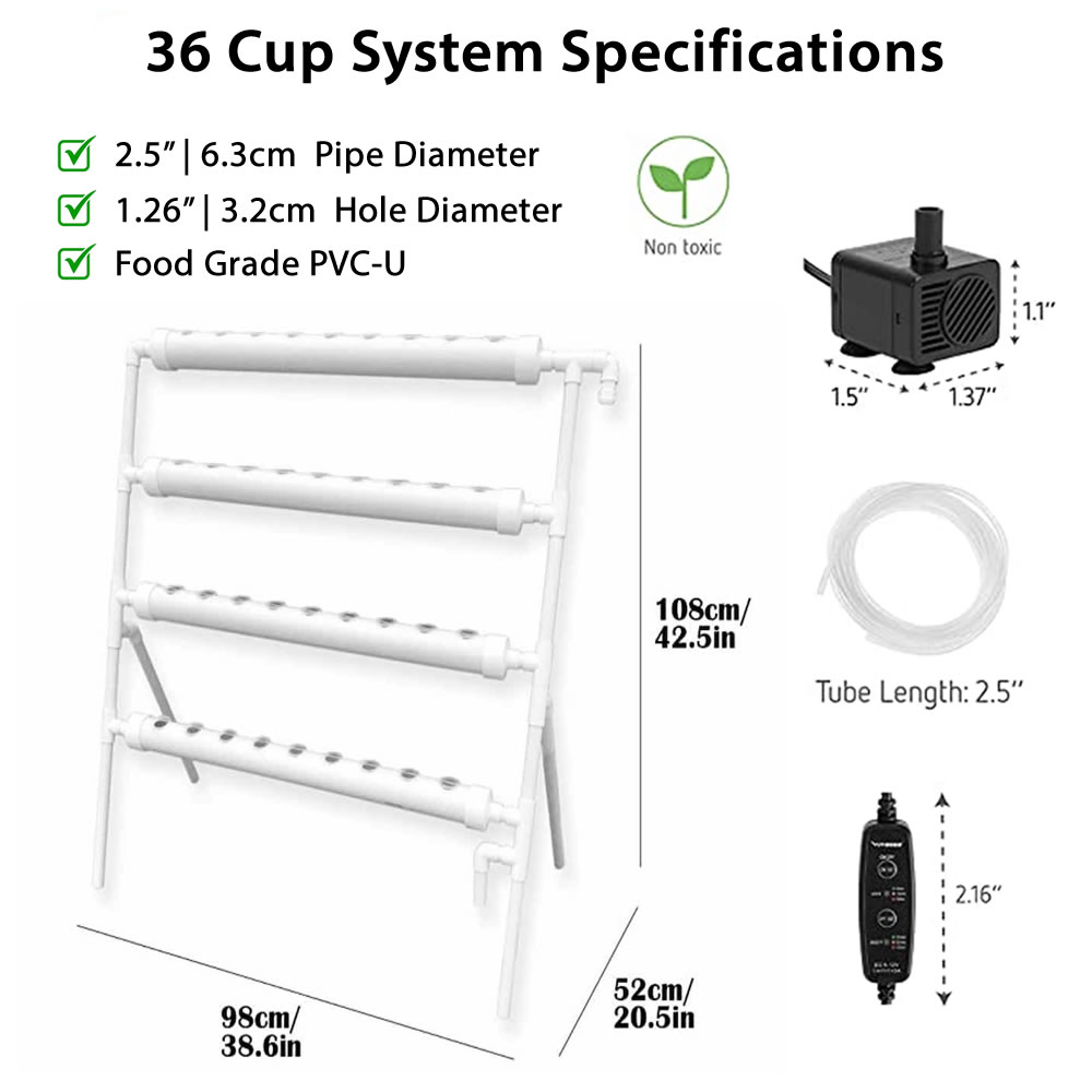 36 Cup NFT Hydroponic Kit: image 2